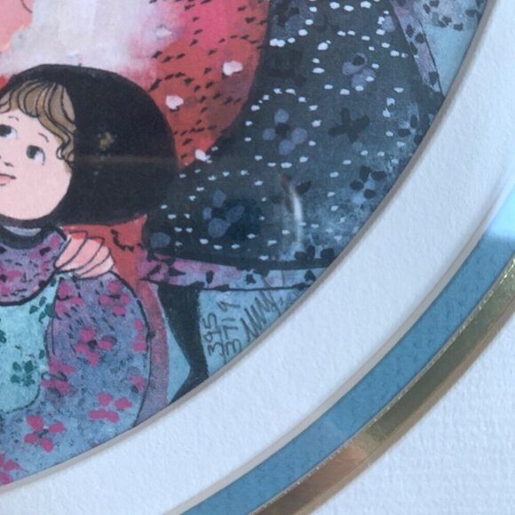 P Buckley Moss Lithograph Santa's Friends Signed Numbered Framed - Picture 2 of 5